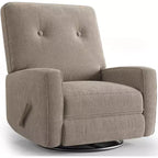Fauteuil inclinable manuel Acekool, fauteuil à bascule pivotant et coulissant en lin, fauteuil individuel réglable