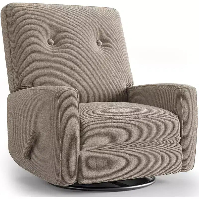 Fauteuil inclinable manuel Acekool, fauteuil à bascule pivotant et coulissant en lin, fauteuil individuel réglable
