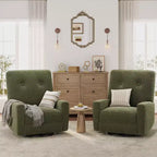 Fauteuil inclinable manuel Acekool, fauteuil à bascule pivotant et coulissant en lin, fauteuil individuel réglable