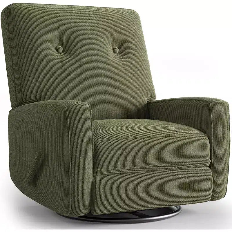Fauteuil inclinable manuel Acekool, fauteuil à bascule pivotant et coulissant en lin, fauteuil individuel réglable