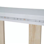 Lit plate-forme Bellemave en forme de voiture de course, taille double, avec LED et dossier rembourré, blanc