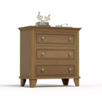 Commode à 3 tiroirs pour chambre à coucher, commode en bois de 81 cm de large, petite table de chevet, organisateur de rangement de vêtements pour chambre à coucher