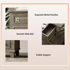 Commode à 3 tiroirs pour chambre à coucher, commode en bois de 81 cm de large, petite table de chevet, organisateur de rangement de vêtements pour chambre à coucher