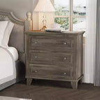 Commode à 3 tiroirs pour chambre à coucher, commode en bois de 81 cm de large, petite table de chevet, organisateur de rangement de vêtements pour chambre à coucher