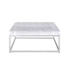 Chintaly Imports,Table Basse Carrée Contemporaine Plateau Acrylique & Piétement Acier
