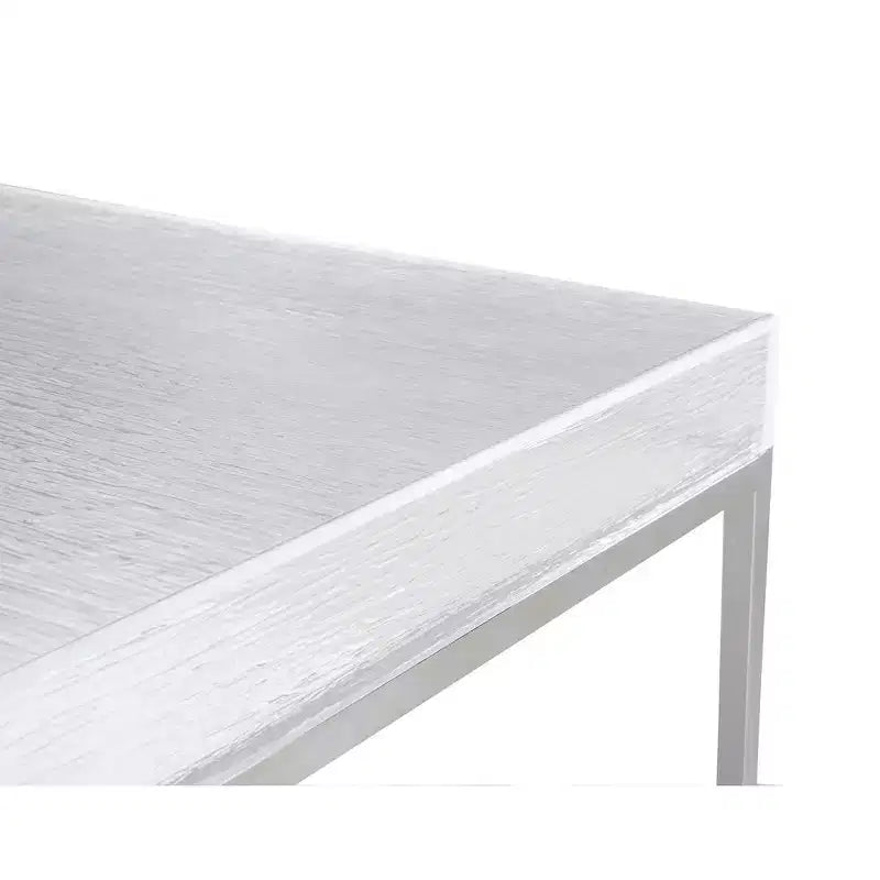 Chintaly Imports,Table Basse Carrée Contemporaine Plateau Acrylique & Piétement Acier