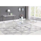 Chintaly Imports,Table Basse Carrée Contemporaine Plateau Acrylique & Piétement Acier