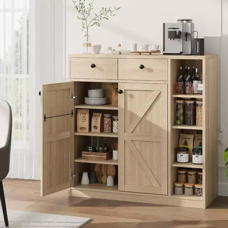 Meuble à chaussures 42 paires – Organisateur à 4 niveaux avec portes et 3 étagères réglables pour entrée/porte d'entrée