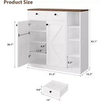 Meuble à chaussures 42 paires – Organisateur à 4 niveaux avec portes et 3 étagères réglables pour entrée/porte d'entrée