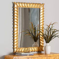 Baxton Studio Ygritte Antique Goldleaf Accent Wall Mirror