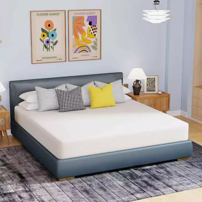 Matelas BestMassage 10 pouces, matelas en mousse à mémoire de forme au charbon de bambou, matelas de fermeté moyenne certifié CertiPUR-US