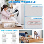 Matelas BestMassage 10 pouces, matelas en mousse à mémoire de forme au charbon de bambou, matelas de fermeté moyenne certifié CertiPUR-US
