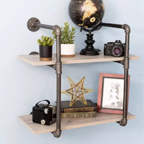 Étagère Murale à 2 Niveaux par PIPE DÉCOR