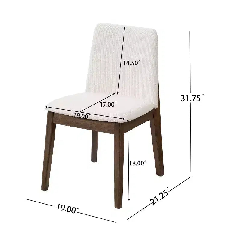 Christopher Knight Home Elmsford Chaises de salle à manger modernes rembourrées en bois d'hévéa (Lot de 2)