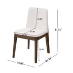 Christopher Knight Home Elmsford Chaises de salle à manger modernes rembourrées en bois d'hévéa (Lot de 2)