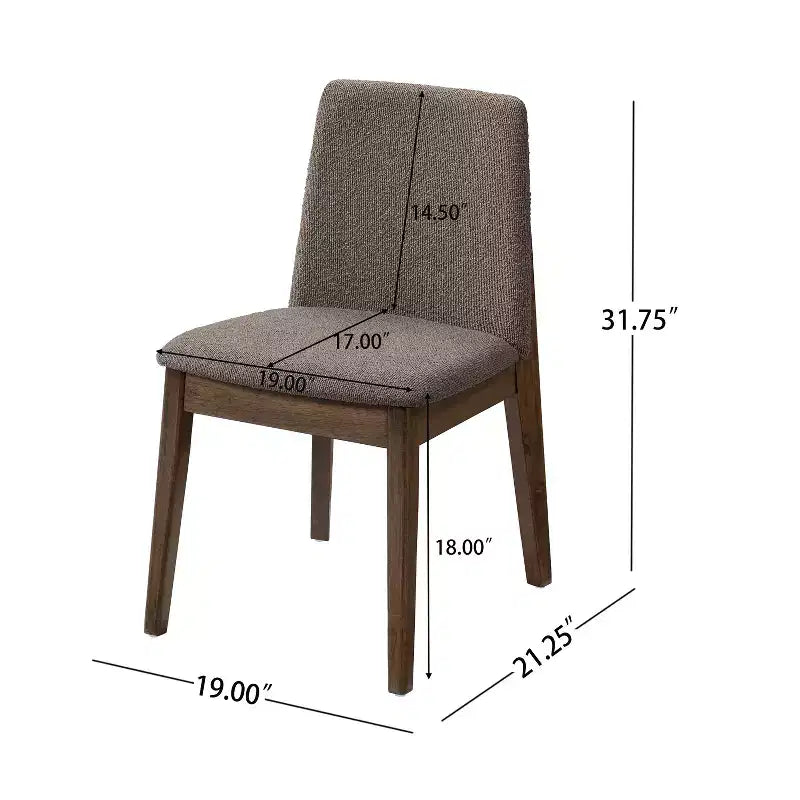Christopher Knight Home Elmsford Chaises de salle à manger modernes rembourrées en bois d'hévéa (Lot de 2)