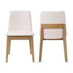 Christopher Knight Home Elmsford Chaises de salle à manger modernes rembourrées en bois d'hévéa (Lot de 2)