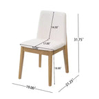 Christopher Knight Home Elmsford Chaises de salle à manger modernes rembourrées en bois d'hévéa (Lot de 2)