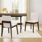 Christopher Knight Home Elmsford Chaises de salle à manger modernes rembourrées en bois d'hévéa (Lot de 2)