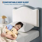 Lit pour enfant, lit plateforme jumeau rembourré, lit pour tout-petit avec tête de lit et tiroir de rangement, lit plateforme princesse