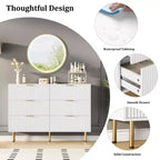 Commode à 6 tiroirs pour chambre à coucher, commode en bois, commode de rangement moderne, pour salon, placard, couloir, entrée