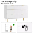 Commode à 6 tiroirs pour chambre à coucher, commode en bois, commode de rangement moderne, pour salon, placard, couloir, entrée