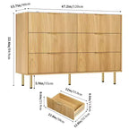 Commode à 6 tiroirs pour chambre à coucher, commode en bois, commode de rangement moderne, pour salon, placard, couloir, entrée