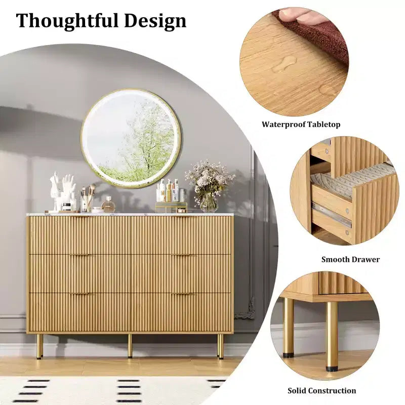 Commode à 6 tiroirs pour chambre à coucher, commode en bois, commode de rangement moderne, pour salon, placard, couloir, entrée