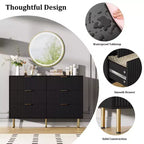 Commode à 6 tiroirs pour chambre à coucher, commode en bois, commode de rangement moderne, pour salon, placard, couloir, entrée