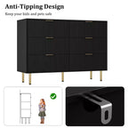 Commode à 6 tiroirs pour chambre à coucher, commode en bois, commode de rangement moderne, pour salon, placard, couloir, entrée