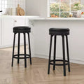 Backless 30'' Swivel Bar Chair with Footrest, PU Leather Upholstered and Metal Frame for Kitchen Island