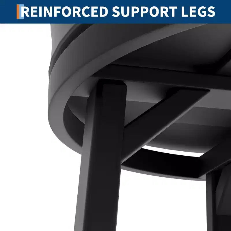 Tabouret de bar pivotant sans dossier de 76 cm avec repose-pieds, revêtement en cuir PU et cadre en métal pour îlot de cuisine