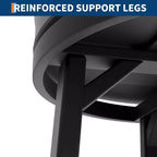Tabouret de bar pivotant sans dossier de 76 cm avec repose-pieds, revêtement en cuir PU et cadre en métal pour îlot de cuisine