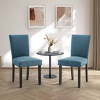 Lot de 2 chaises de salle à manger, ensemble de chaises de salle à manger rembourrées avec clous décoratifs/pieds en bois et coussins. Chaises de salon modernes