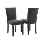 Lot de 2 chaises de salle à manger, ensemble de chaises de salle à manger rembourrées avec clous décoratifs/pieds en bois et coussins. Chaises de salon modernes
