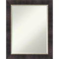 Amanti Art Odin Antique Bronze Petite Bevel Wood Bathroom Wall Mirror 28.75 x 22.75 in.