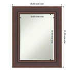 Miroir mural de salle de bain Amanti Art Moab Bronze biseauté 31,5 x 25,5 po