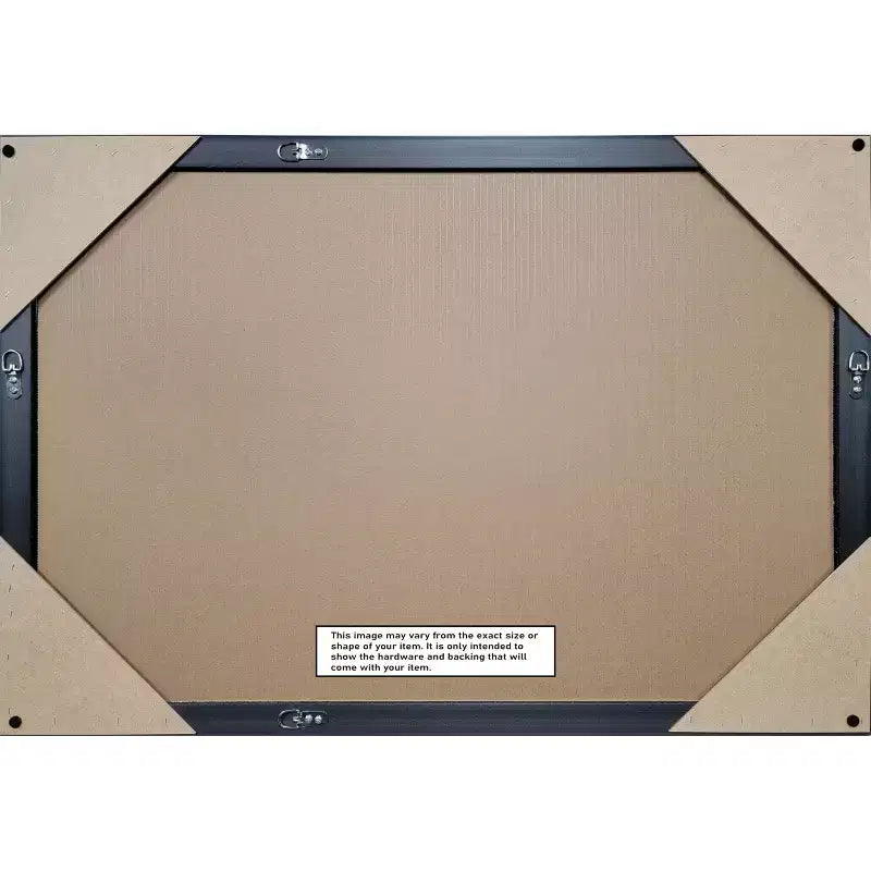 Miroir mural de salle de bain Amanti Art Moab Bronze biseauté 31,5 x 25,5 po