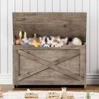 Banc de rangement coffre à jouets de 76 cm avec charnières de sécurité, idéal pour l'entrée, le salon ou la chambre