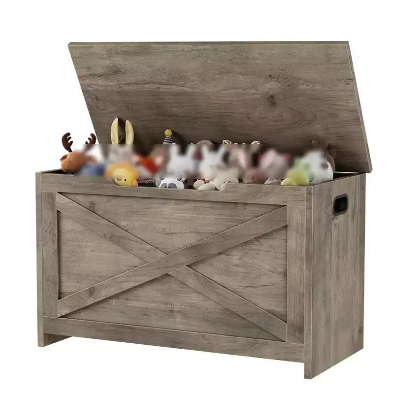 Banc de rangement coffre à jouets de 76 cm avec charnières de sécurité, idéal pour l'entrée, le salon ou la chambre