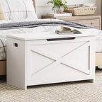 Banc de rangement coffre à jouets de 76 cm avec charnières de sécurité, idéal pour l'entrée, le salon ou la chambre