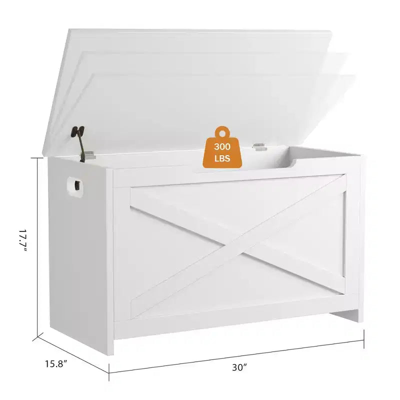 Banc de rangement coffre à jouets de 76 cm avec charnières de sécurité, idéal pour l'entrée, le salon ou la chambre
