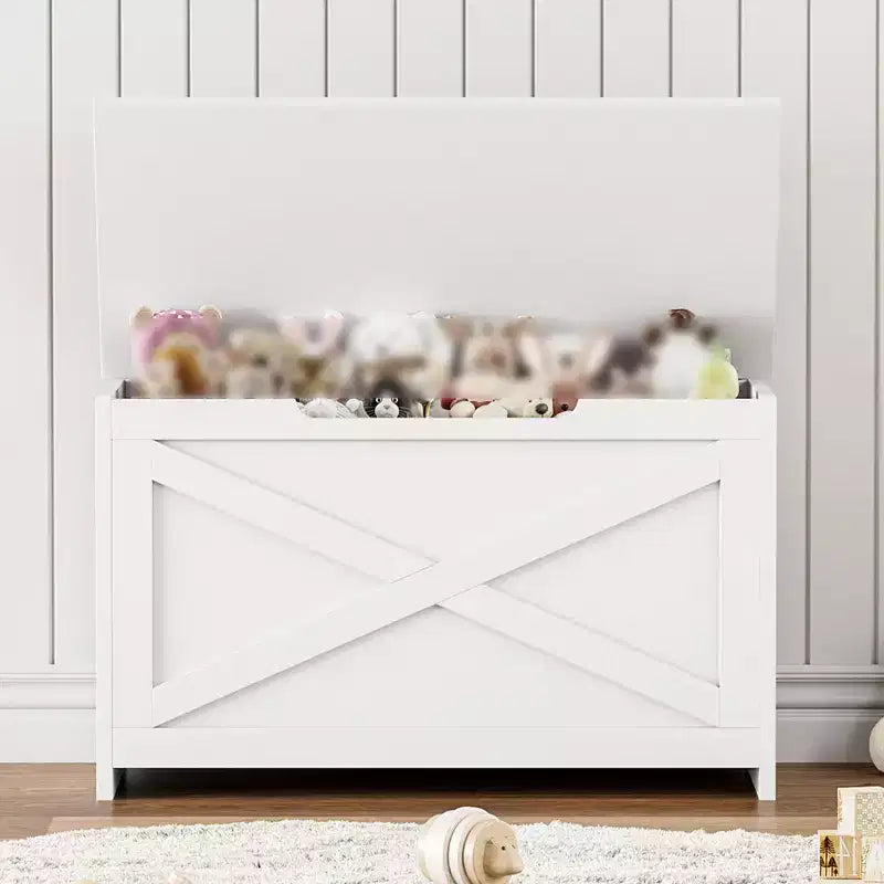 Banc de rangement coffre à jouets de 76 cm avec charnières de sécurité, idéal pour l'entrée, le salon ou la chambre