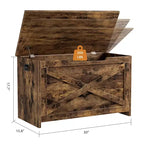 Banc de rangement coffre à jouets de 76 cm avec charnières de sécurité, idéal pour l'entrée, le salon ou la chambre
