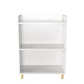 2-in-1 Bookshelf for Toddlers Kids Bookshelves Rack with Toy Storage Organizer Book Unit Storage for Infants Young Children, White