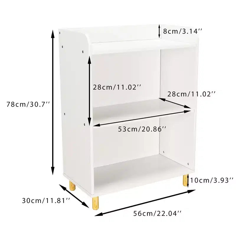 Étagère 2 en 1 pour enfants, étagère à livres avec rangement pour jouets, unité de rangement pour bébés et jeunes enfants, blanc
