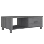 Table basse Gris foncé Pin massif, MDF 100 x 55 x 35 cm