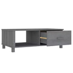 Table basse Gris foncé Pin massif, MDF 100 x 55 x 35 cm