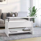 Coffee Table High gloss white Engineered wood 31.5 x 19.7 x 15.7 in