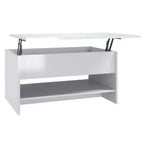 Table basse Bois d'ingénierie blanc brillant 80 x 50 x 40 cm